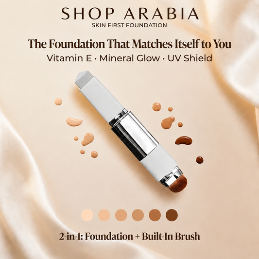 2-in-1 Color Changing Foundation Stick with Brush for All Skin Types